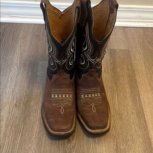 Brown and Black Western Cowboy Boots